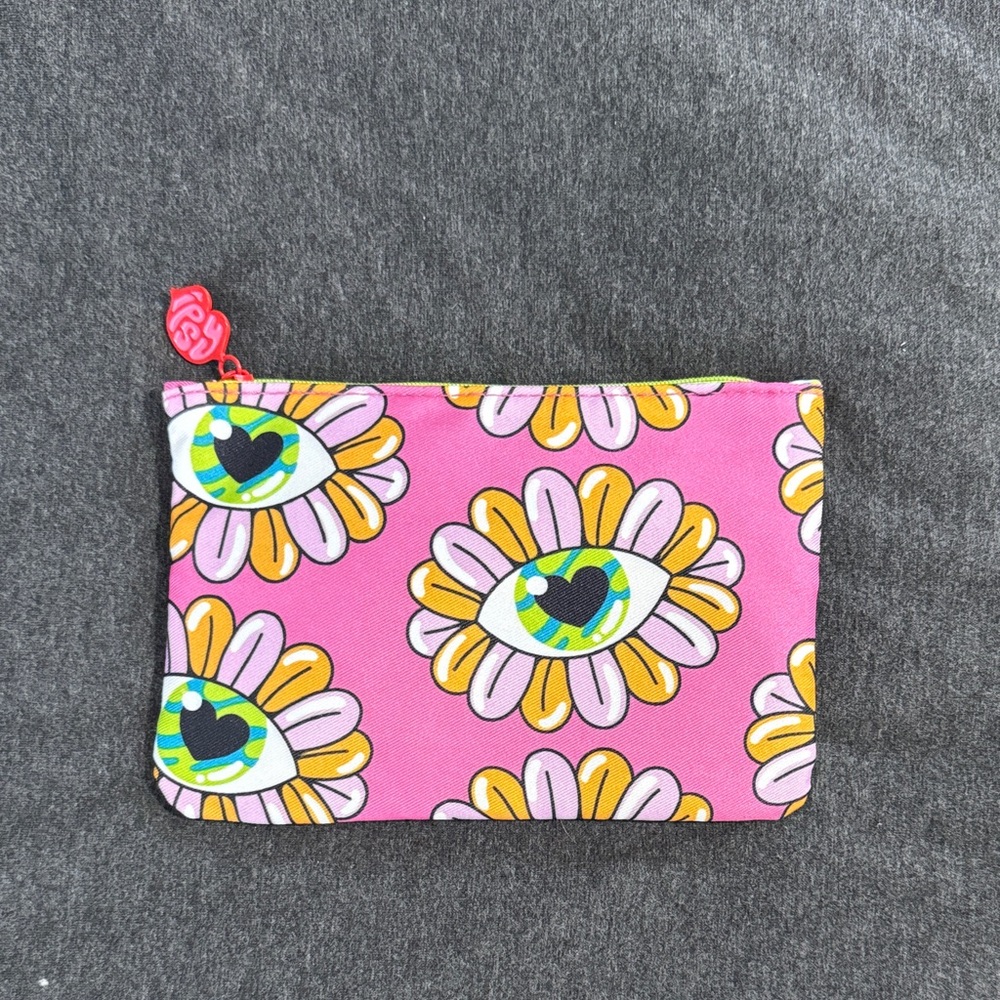 Ipsy Pink Floral Eye Cosmetic Bag